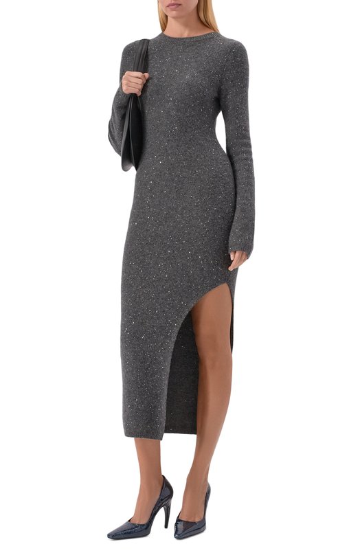 Платье из кашемира и хлопка Addicted MK914 SEQ-1 Серый  MK914 SEQ-1 Фото 2