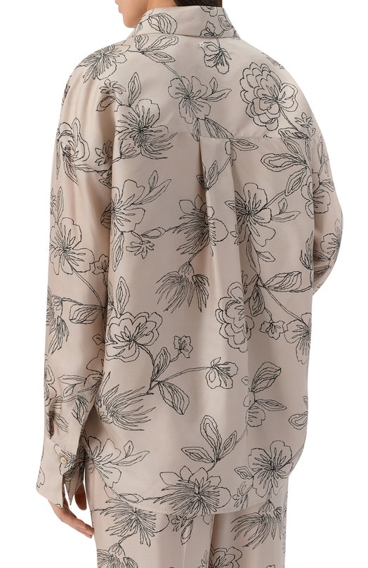 Шелковая рубашка Lorena Antoniazzi P2656CA01A/5214 Бежевый  P2656CA01A/5214 Фото 4