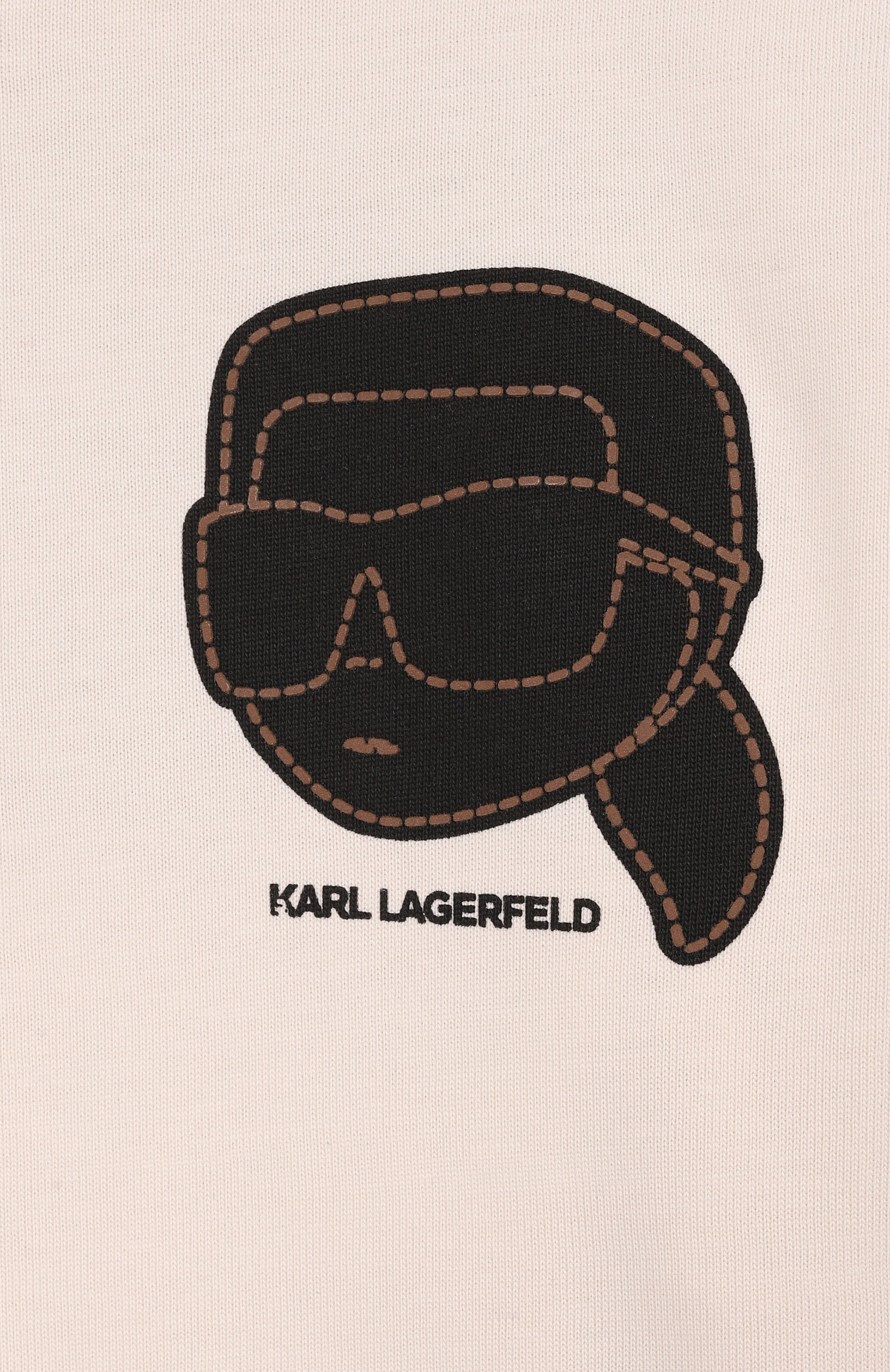 Хлопковый лонгслив KARL LAGERFELD KIDS, арт. Z30955, фото 3