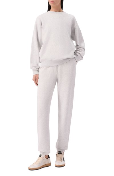 Хлопковые джоггеры SPORTY AND RICH светло-серого цвета по цене 27900 руб., арт. PA08784300GY03, фото 2 Хлопковые джоггеры SPORTY AND RICH, арт. PA08784300GY03, фото 2