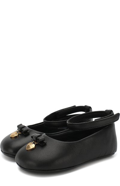 Кожаные пинетки с ремешком и декором DOLCE & GABBANA, арт. DK0031/A1850, фото 1