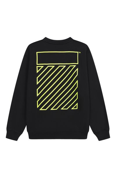 Хлопковый свитшот OFF-WHITE черного цвета по цене 23650 руб., арт. 0BBA001S26FLE003_001, фото 2 Хлопковый свитшот OFF-WHITE, арт. 0BBA001S26FLE003_001, фото 2