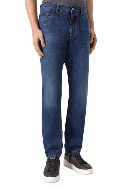 Джинсы regular DOLCE & GABBANA темно-синего цвета по цене 78450 руб., арт. GYJCCZ/G80K9, фото 3 Джинсы regular DOLCE & GABBANA, арт. GYJCCZ/G80K9, фото 3