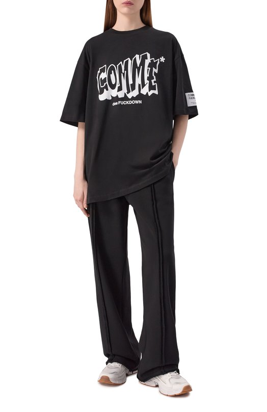 Хлопковые брюки Comme des Fuckdown CFABW01364 Чёрный  CFABW01364 Фото 2