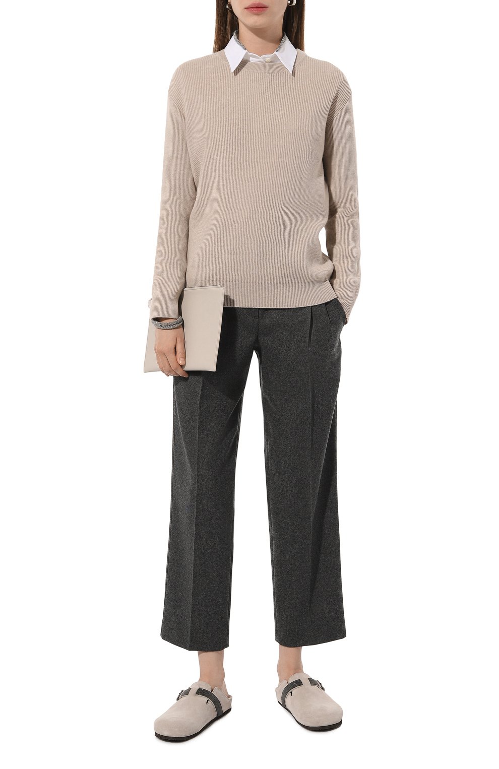 Брюки из шерсти и кашемира BRUNELLO CUCINELLI, арт. MD588P8757, фото 2