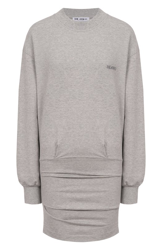 Хлопковое платье The Attico 260WCA00393/JJF006AA Серый 260WCA00393/JJF006AA