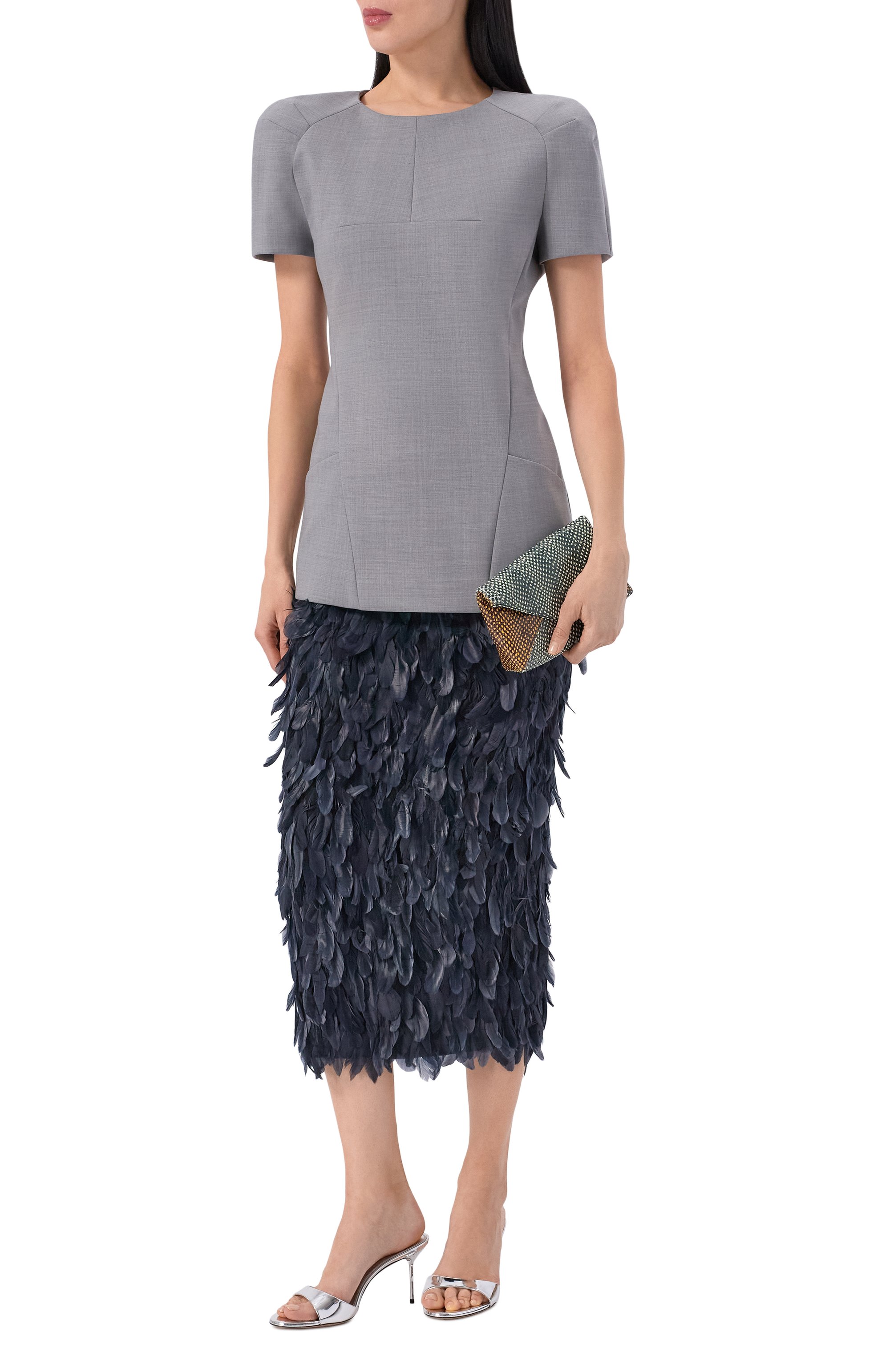 Топ DRIES VAN NOTEN серого цвета по цене 135000 руб., арт. 010747/3206, фото 2 Топ DRIES VAN NOTEN, арт. 010747/3206, фото 2