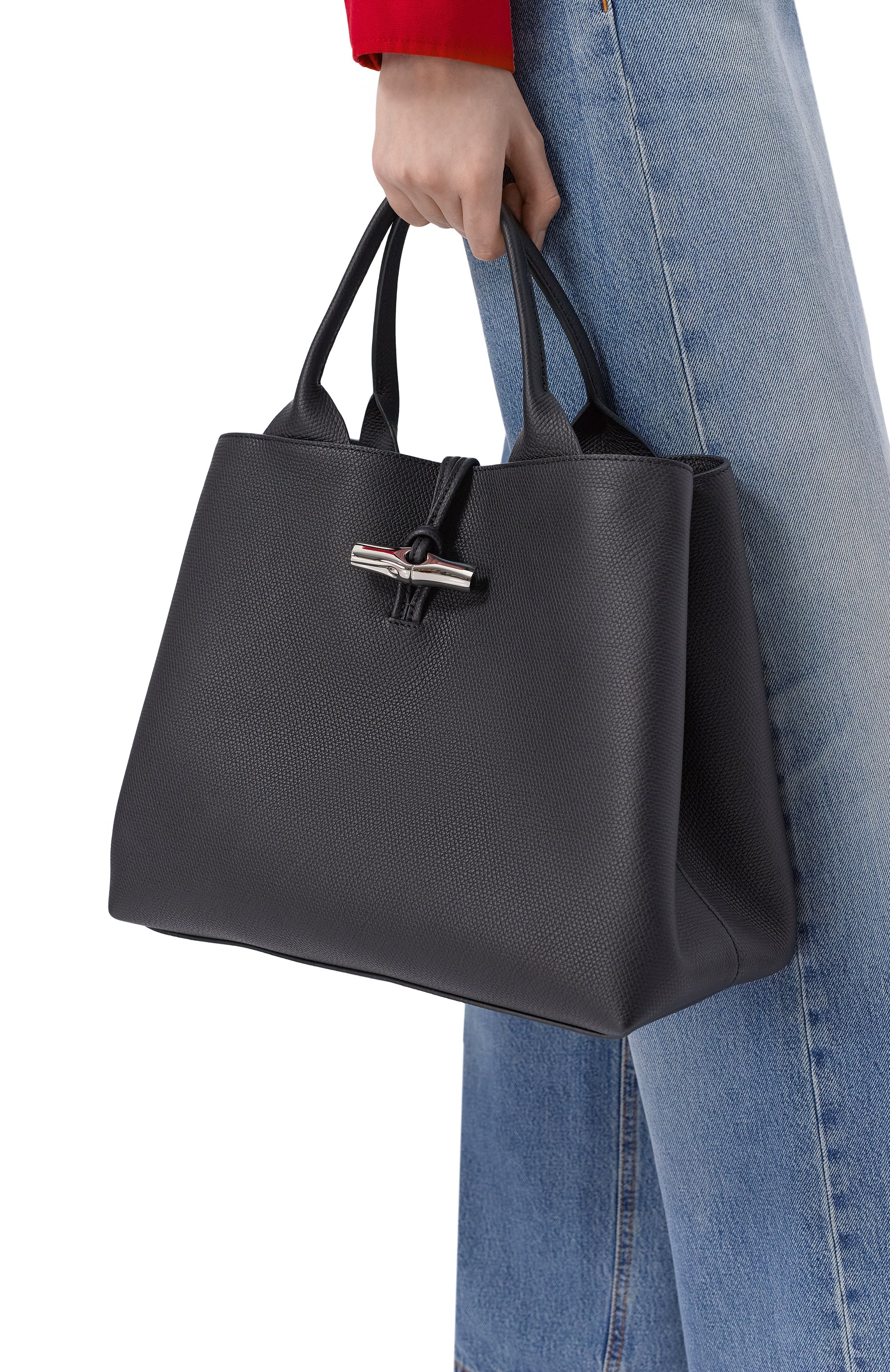 Сумка le roseau large LONGCHAMP черного цвета по цене 99550 руб., арт. 10290HFP/HFP, фото 2 Сумка le roseau large LONGCHAMP, арт. 10290HFP/HFP, фото 2