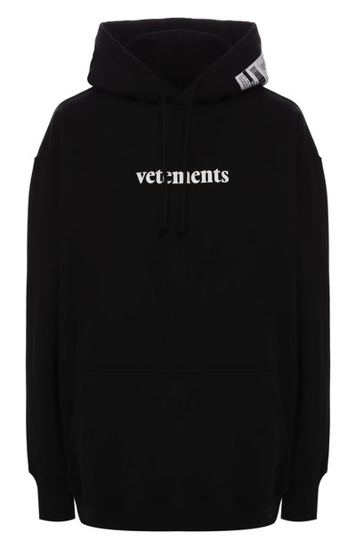 Женский хлопковое худи VETEMENTS, арт. SS20TR311 1620/W/BLACK
