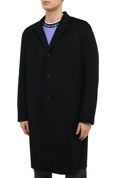 Шерстяное пальто ACNE STUDIOS черного цвета по цене 99850 руб., арт. B90467, фото 3 Шерстяное пальто ACNE STUDIOS, арт. B90467, фото 3