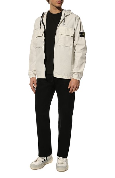 Хлопковая куртка STONE ISLAND кремового цвета по цене 47900 руб., арт. 7615122WN, фото 2 Хлопковая куртка STONE ISLAND, арт. 7615122WN, фото 2