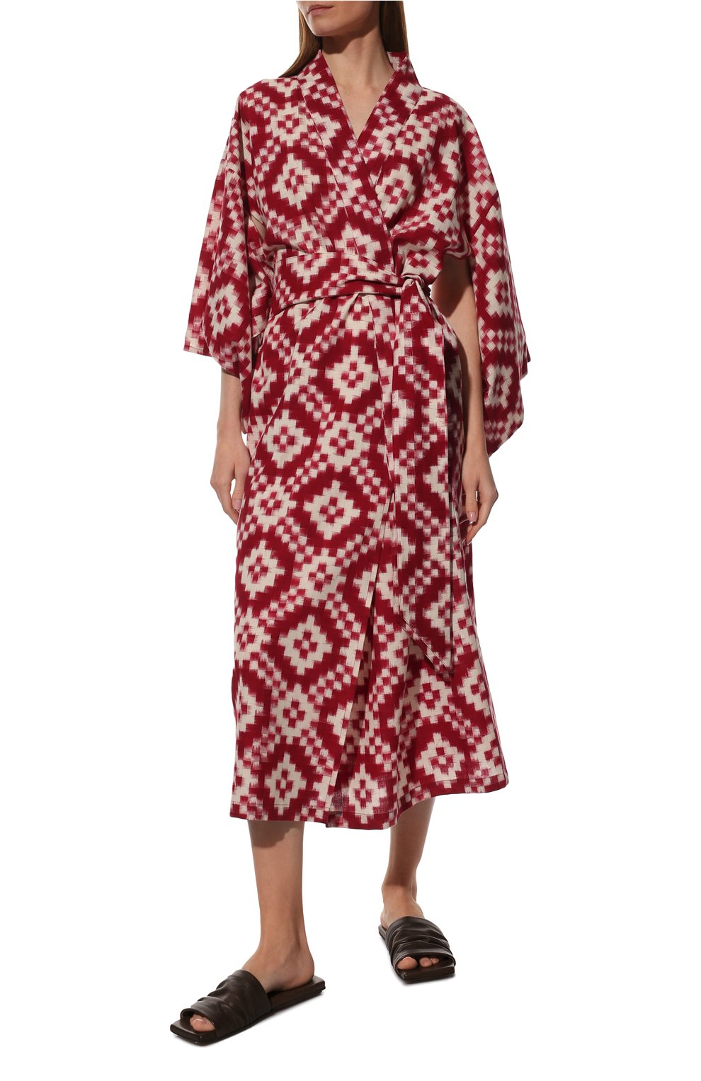 Хлопковое кимоно KLEED LOUNGEWEAR, арт. M0MBASA RED KIM0N0, фото 3