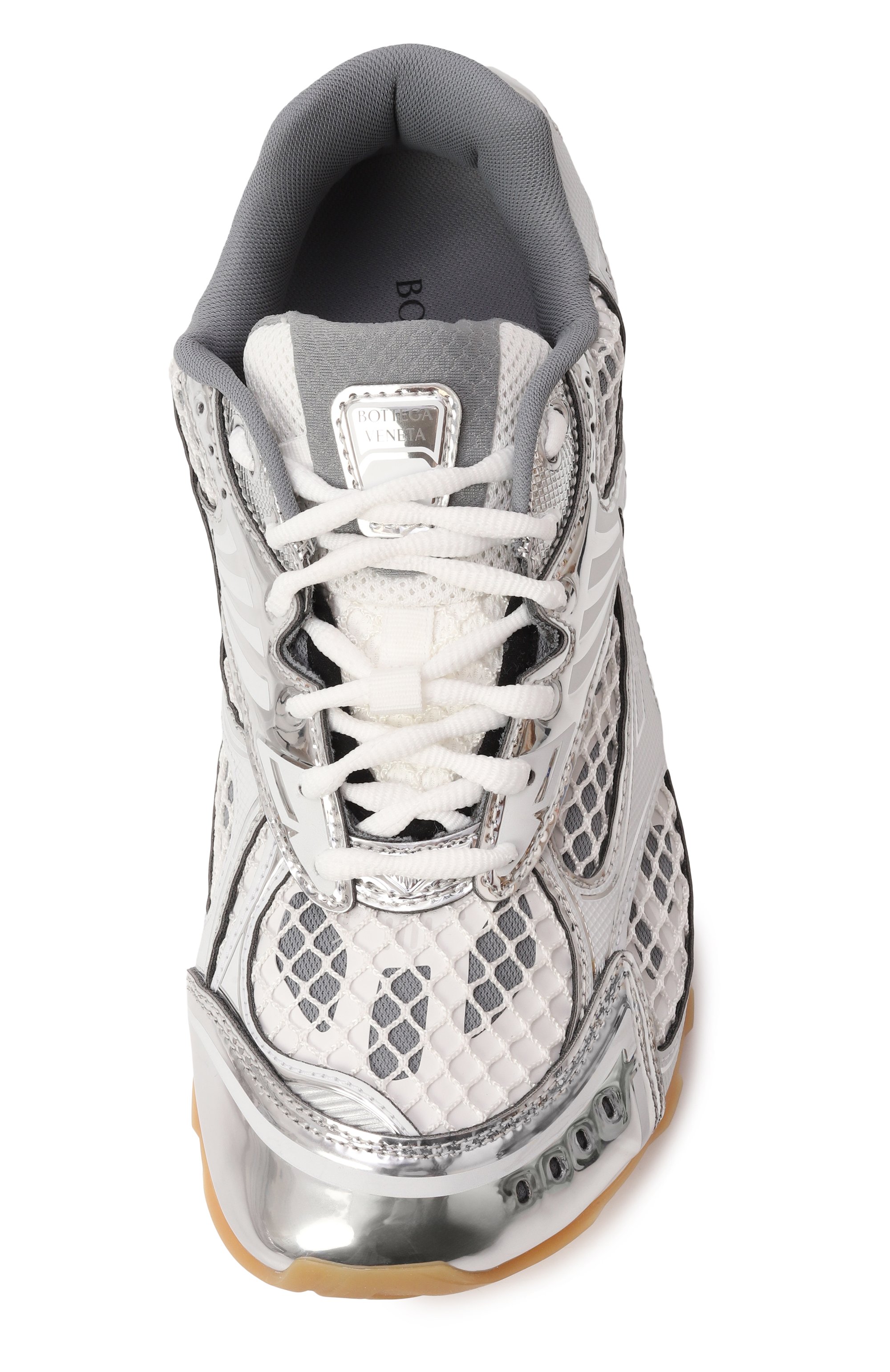 Комбинированные кроссовки orbit BOTTEGA VENETA серебряного цвета по цене 112500 руб., арт. 755915/V2X40, фото 6 Комбинированные кроссовки orbit BOTTEGA VENETA, арт. 755915/V2X40, фото 6