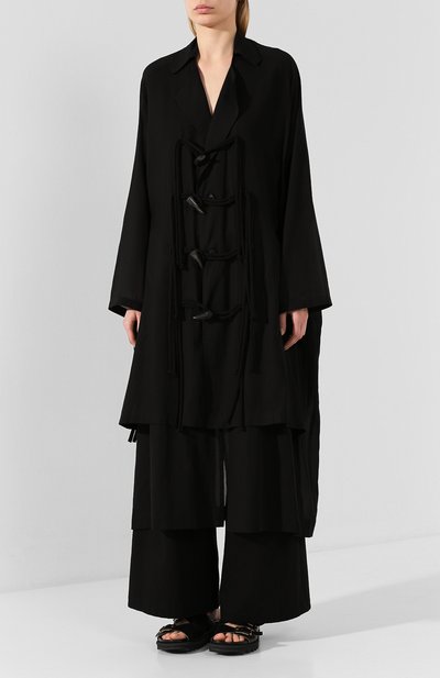 Хлопковая рубашка YOHJI YAMAMOTO черного цвета по цене 138500 руб., арт. NN-C51-003, фото 3 Хлопковая рубашка YOHJI YAMAMOTO, арт. NN-C51-003, фото 3
