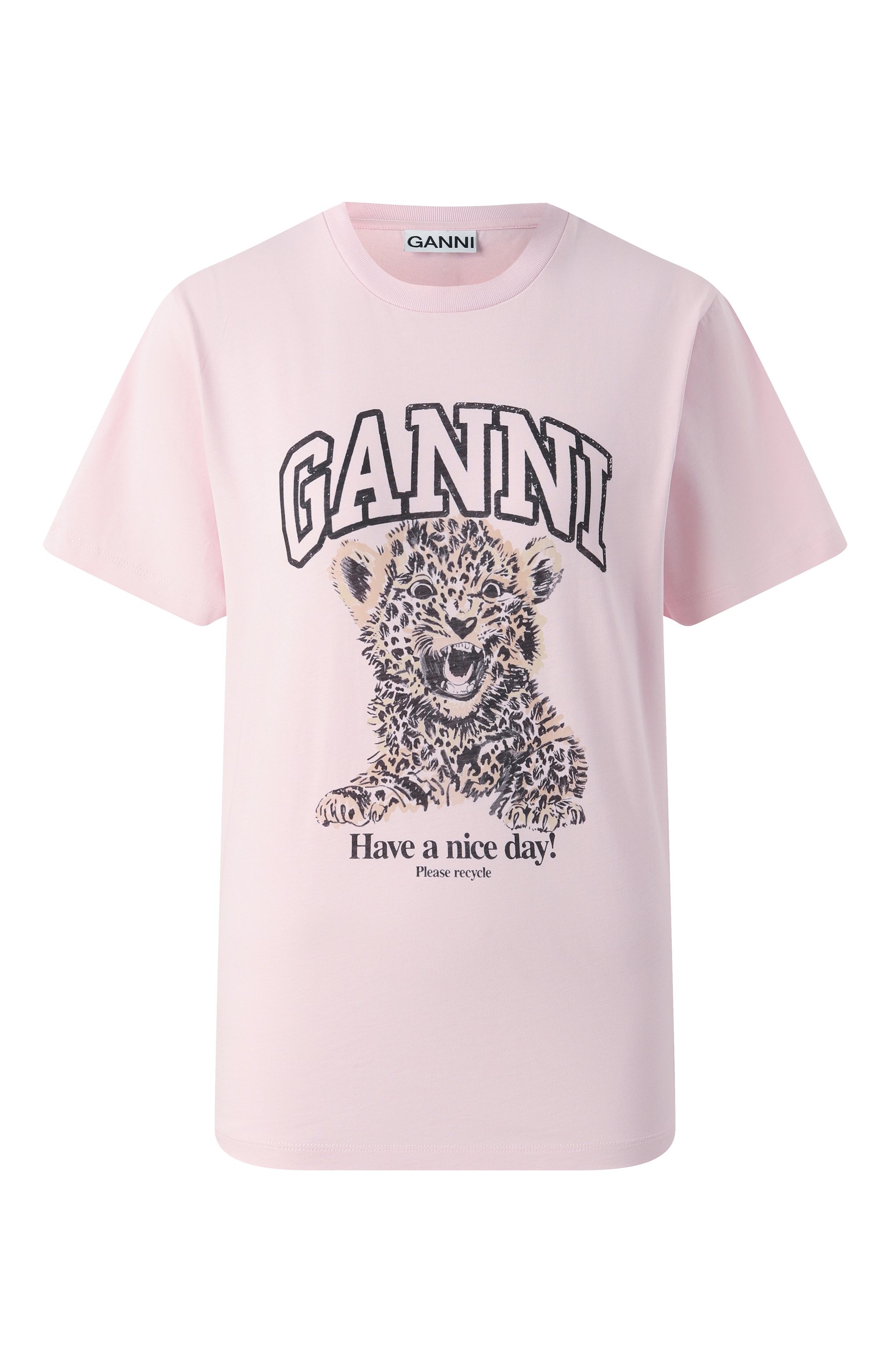 Хлопковая футболка GANNI, арт. T4161/3575, фото 1