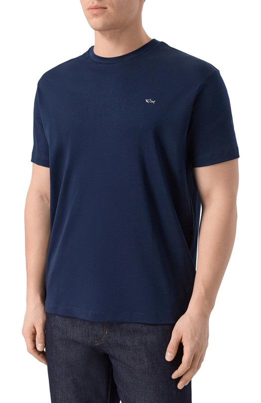 Хлопковая футболка Paul&Shark 26411036_001 Синий  26411036_001 Фото 3