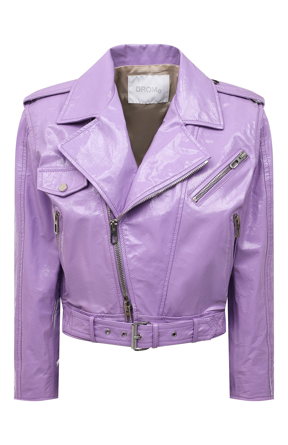 Кожаная куртка DROME сиреневого цвета по цене 112000 руб., арт. DPD3162P/D2092P, фото 1 Кожаная куртка DROME, арт. DPD3162P/D2092P, фото 1