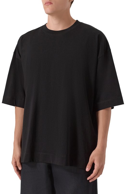 Хлопковая футболка Dries Van Noten 021112-2603-900 Чёрный  021112-2603-900 Фото 3