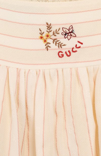 Хлопковое платье GUCCI белого цвета по цене 59950 руб., арт. 604649/ZADXF, фото 3 Хлопковое платье GUCCI, арт. 604649/ZADXF, фото 3