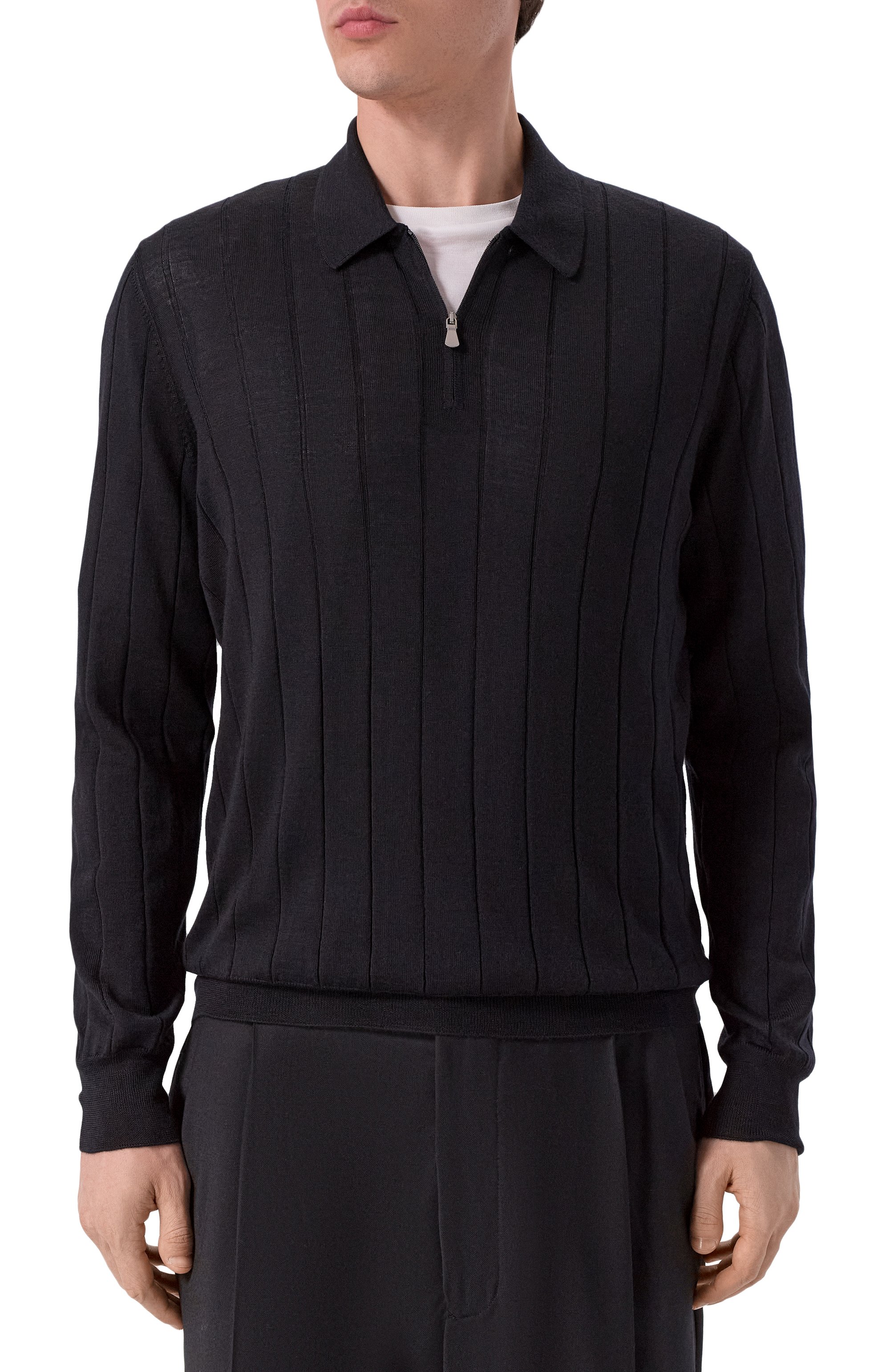 Поло из шерсти и шелка GRAN SASSO, арт. 57137/13118, фото 3