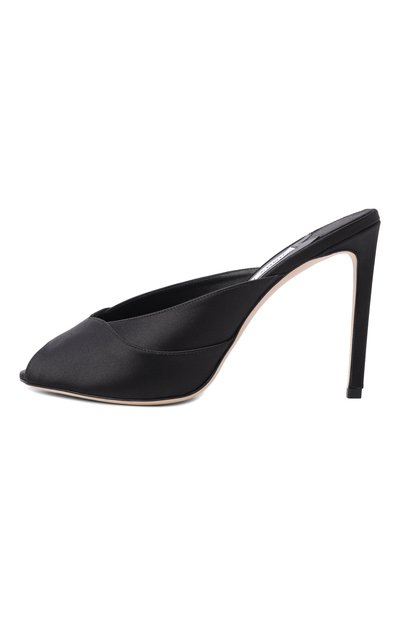 Кожаные мюли brigitte 100 JIMMY CHOO черного цвета по цене 89950 руб., арт. BRIGITTEMULE100SAT, фото 4 Кожаные мюли brigitte 100 JIMMY CHOO, арт. BRIGITTEMULE100SAT, фото 4