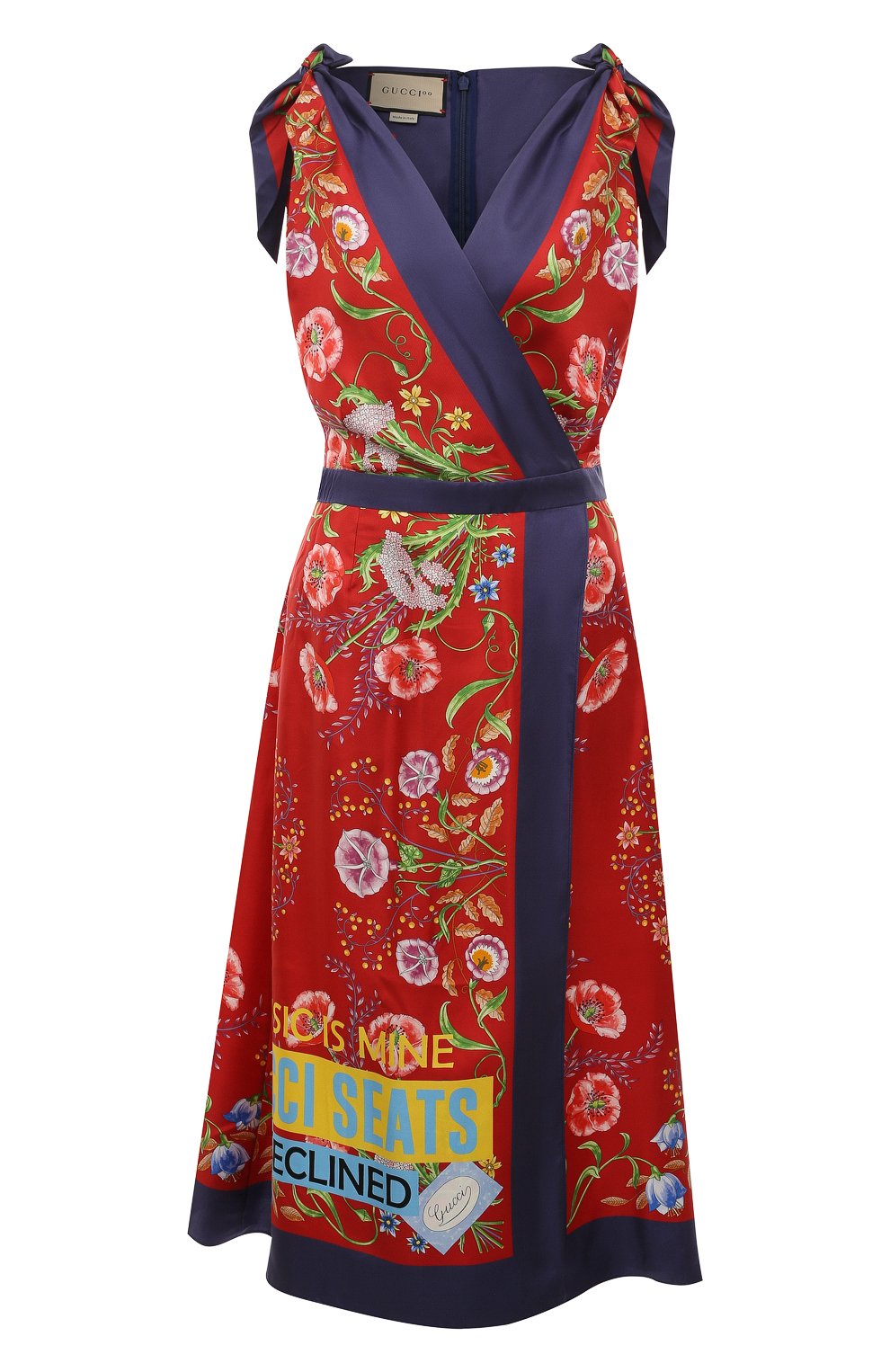 Атласное платье GUCCI красного цвета по цене 403200 руб., арт. 676196 ZAH61, фото 1 Атласное платье GUCCI, арт. 676196 ZAH61, фото 1