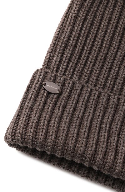 Шерстяная шапка с отделкой из соболя BLACK SABLE коричневого цвета по цене 57000 руб., арт. BS-47CC11, фото 3 Шерстяная шапка с отделкой из соболя BLACK SABLE, арт. BS-47CC11, фото 3