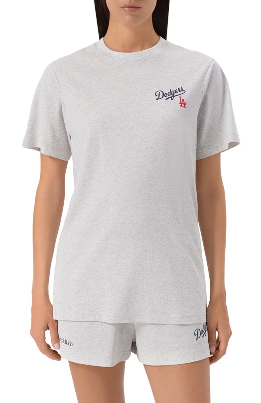 Хлопковая футболка Sporty and Rich T0043627666GY03 Серый  T0043627666GY03 Фото 3