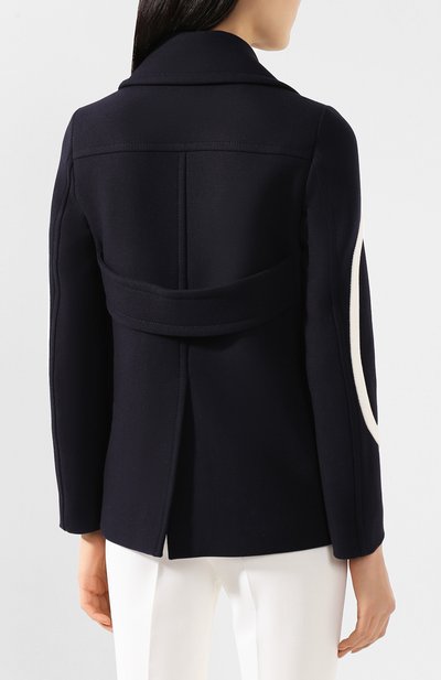 Шерстяное пальто VALENTINO темно-синего цвета по цене 423000 руб., арт. TB3CJ1B04G8, фото 4 Шерстяное пальто VALENTINO, арт. TB3CJ1B04G8, фото 4