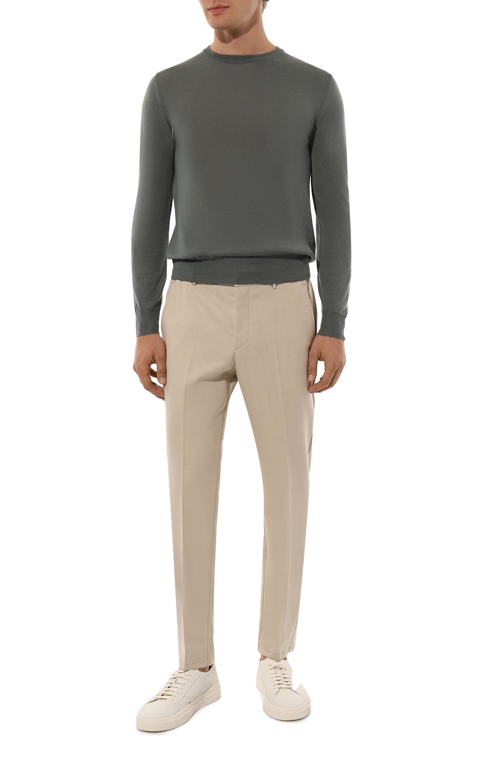 Шерстяной джемпер CANALI зеленого цвета по цене 33600 руб., арт. C0012/MK00077, фото 2 Шерстяной джемпер CANALI, арт. C0012/MK00077, фото 2