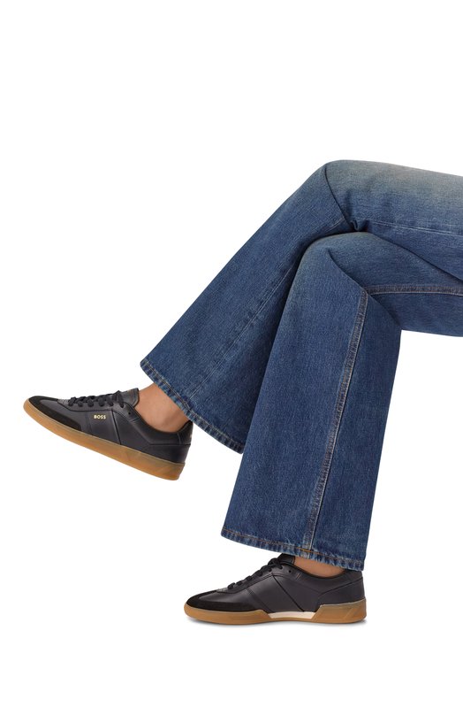 Кожаные кеды Brenta Tenn BOSS 50518001 Чёрный  50518001 Фото 3