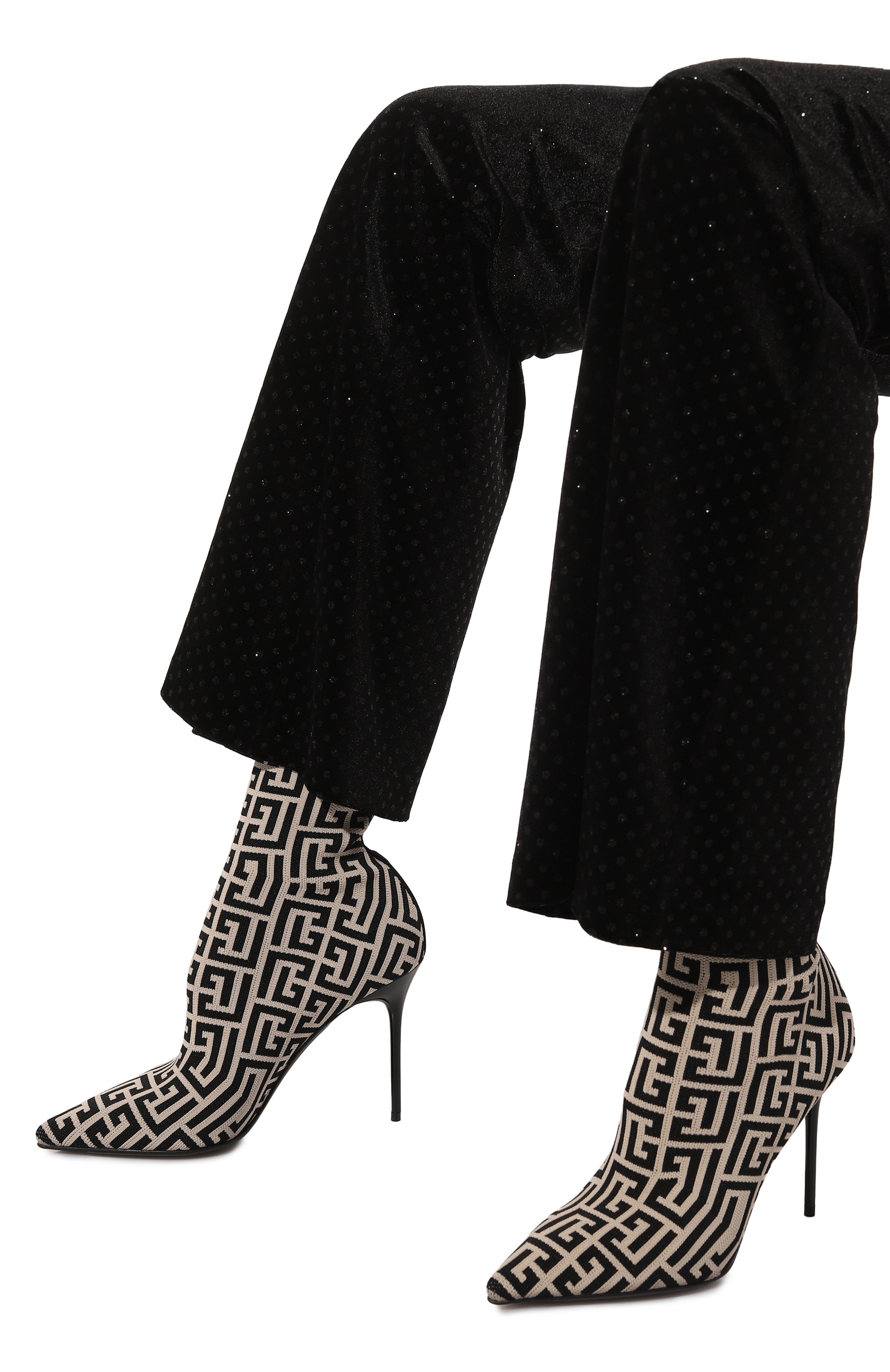 Текстильные ботильоны skye BALMAIN, арт. CN1TA680/TMGK, фото 3