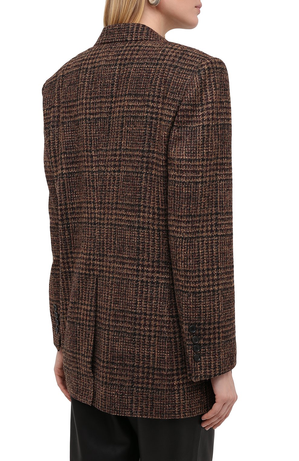 Шерстяной жакет DOLCE & GABBANA коричневого цвета по цене 224500 руб., арт. F29HQT/FQMH8, фото 4 Шерстяной жакет DOLCE & GABBANA, арт. F29HQT/FQMH8, фото 4