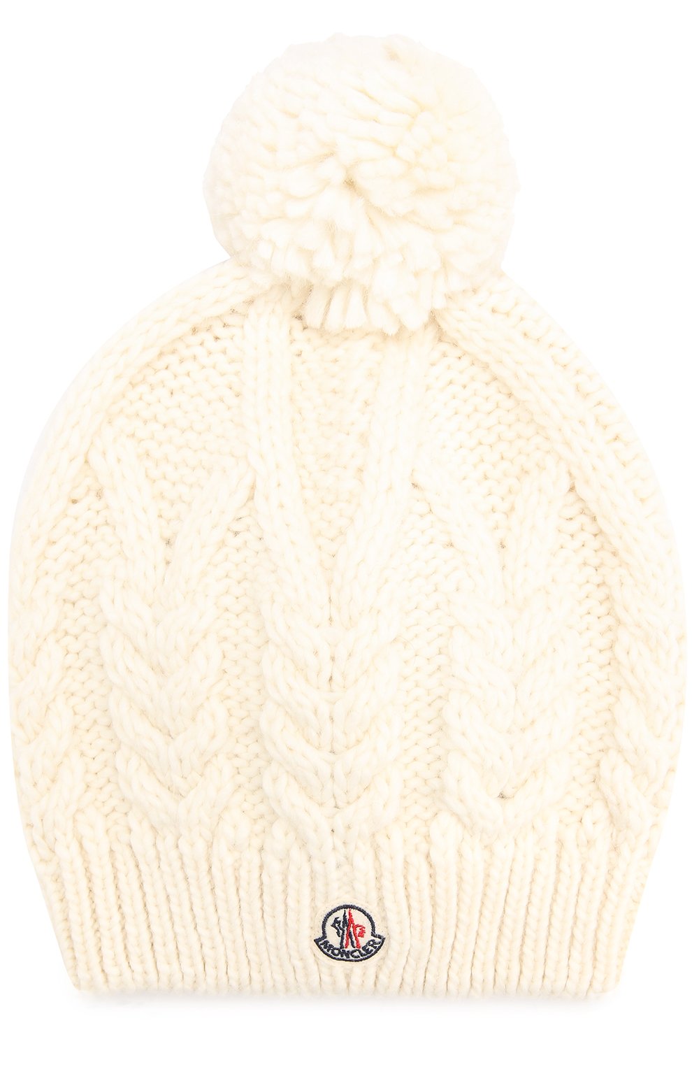 Шапка фактурной вязки с помпоном и логотипом бренда MONCLER, арт. C2-093-00247-00-09918, фото 1
