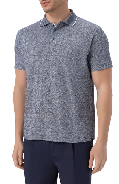 Поло изо льна и хлопка PAUL&SHARK, арт. 26411231, фото 3