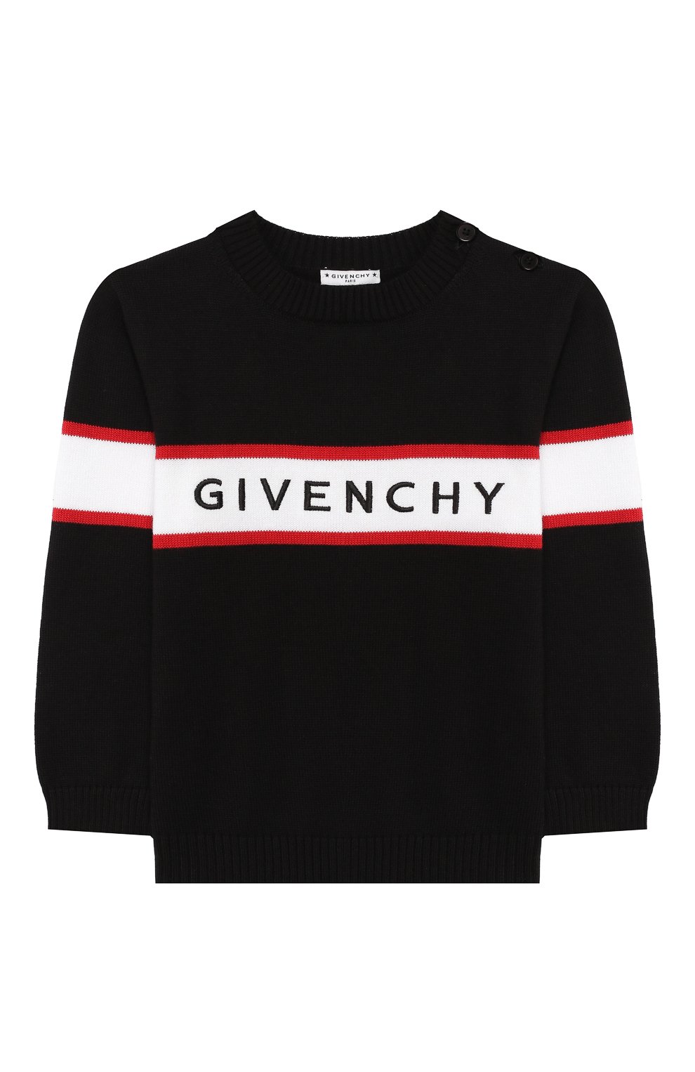 Хлопковый пуловер GIVENCHY черного цвета по цене 19100 руб., арт. H05082/2A-3A, фото 1 Хлопковый пуловер GIVENCHY, арт. H05082/2A-3A, фото 1
