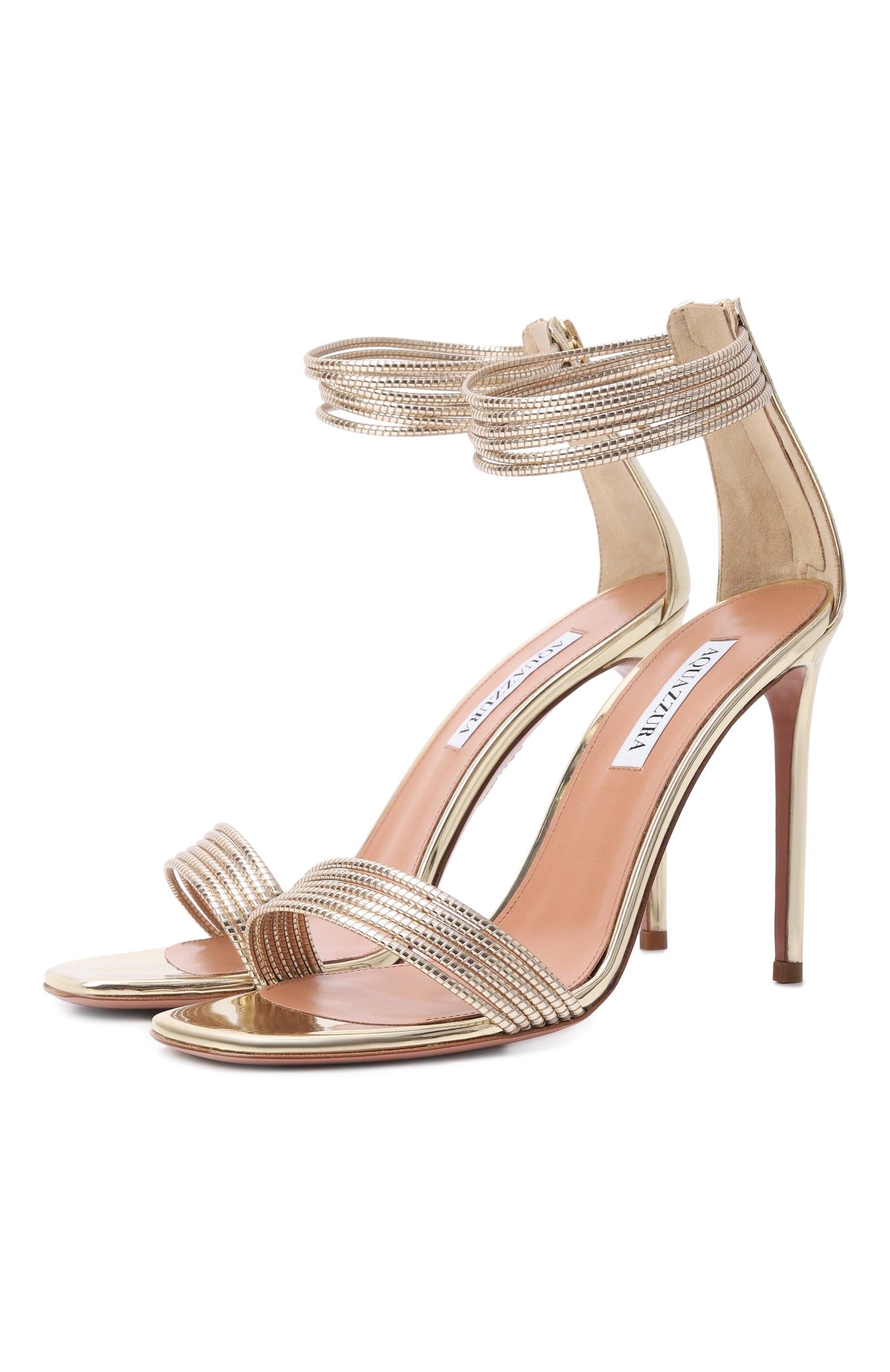 Кожаные босоножки sway 105 AQUAZZURA, арт. SWYHIGS0-SSY-S0G, фото 1