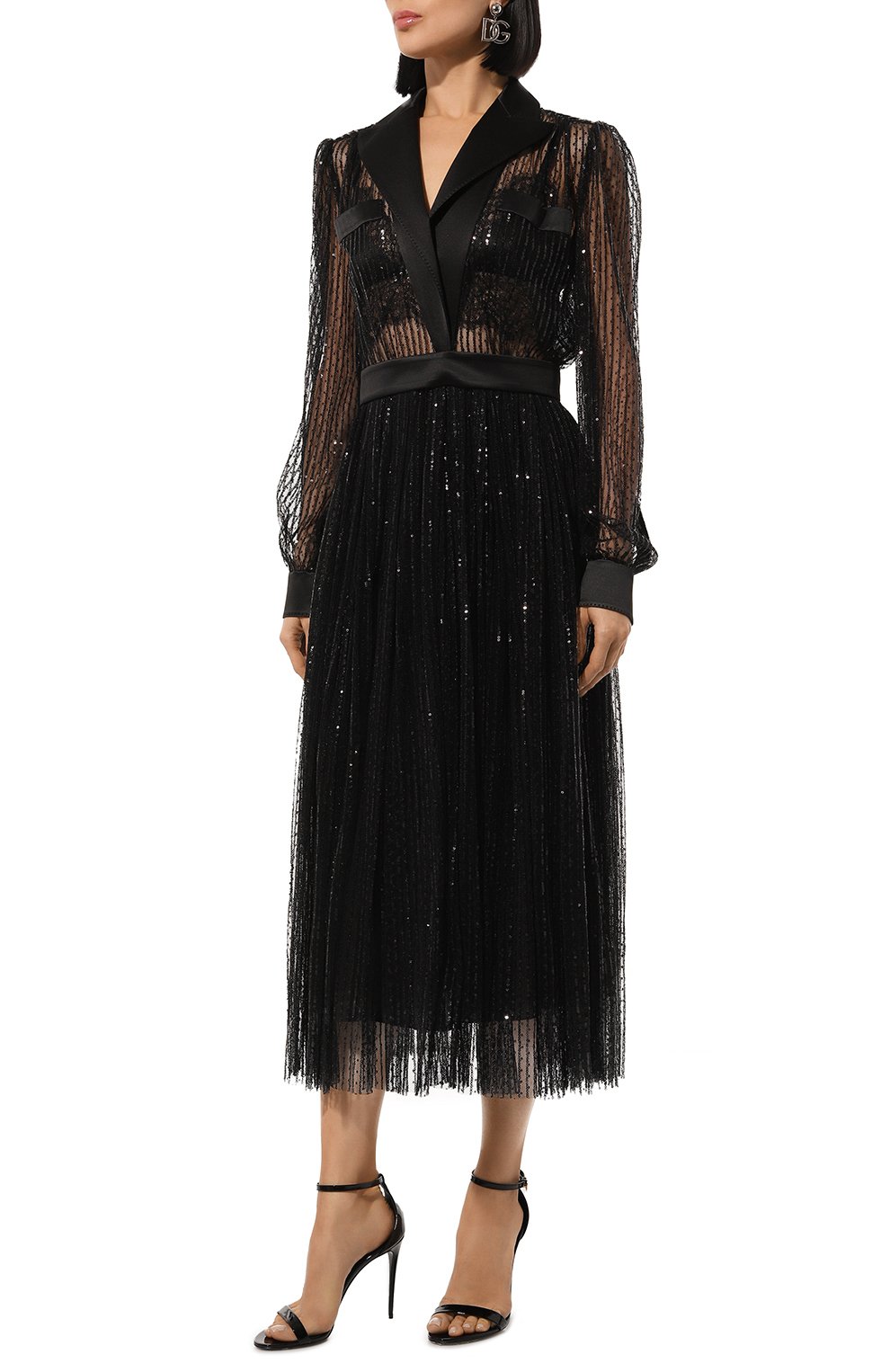 Платье с отделкой пайетками DOLCE & GABBANA, арт. F6J0KT/ILMA3, фото 3