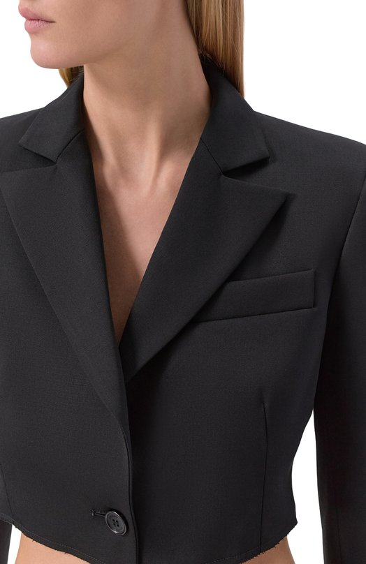 Шерстяной жакет VETEMENTS WE76TJ362B/25025 W00L Чёрный  WE76TJ362B/25025 W00L Фото 5