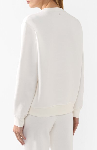 Хлопковый пуловер с круглым вырезом ERMANNO SCERVINO, арт. D334M501FEY, фото 4