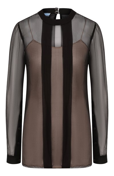Женская шелковая блузка PRADA, арт. P976F-448-F0002
