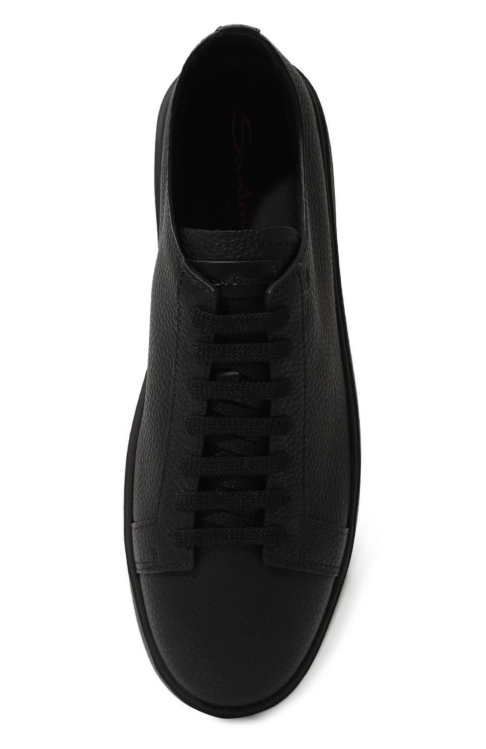 Кожаные кеды cleanic SANTONI черного цвета по цене 54400 руб., арт. MBCD21571NEANSB4, фото 6 Кожаные кеды cleanic SANTONI, арт. MBCD21571NEANSB4, фото 6