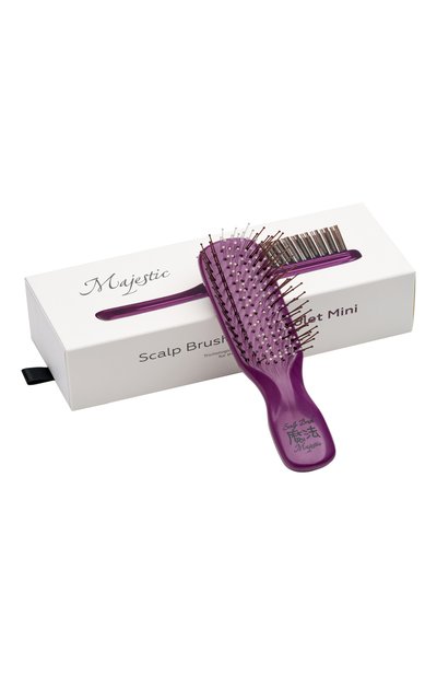 Женская мини-расческа scalp brush 198 зубцов, оттенок фиолетовый жемчуг MAJESTIC, арт. 4673748653072