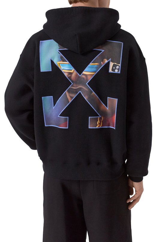 Хлопковая толстовка Off-White 0MBE015S25FLE004 Чёрный  0MBE015S25FLE004 Фото 4
