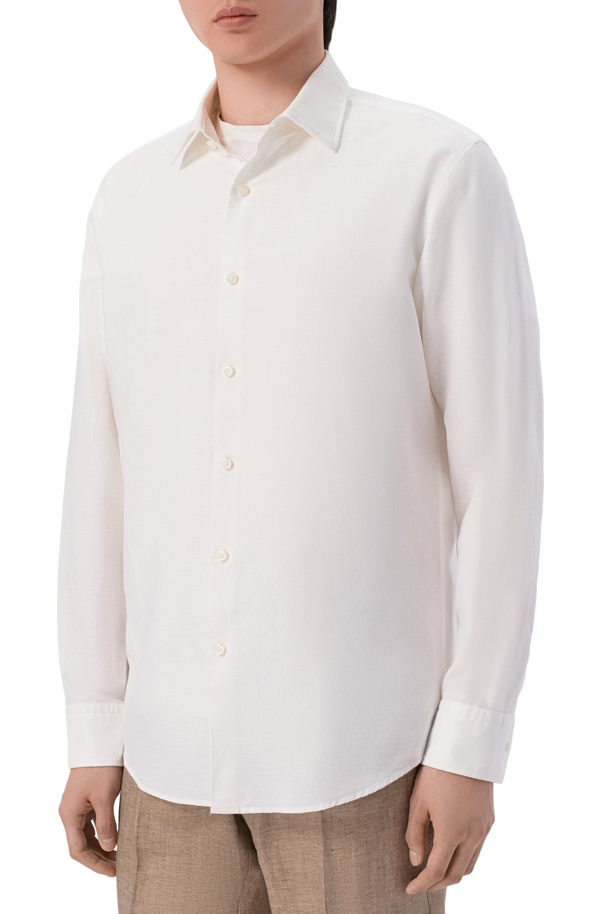 Рубашка изо льна и хлопка BOSS, арт. 50561124, фото 3