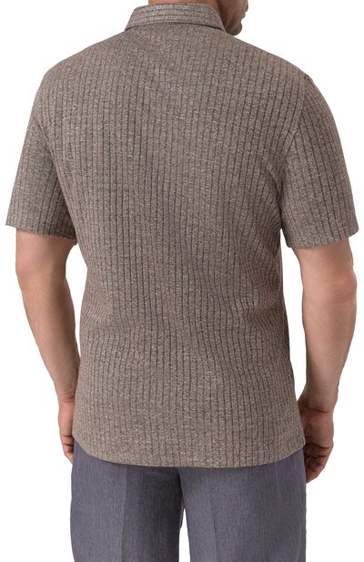 Поло изо льна и хлопка BRUNELLO CUCINELLI, арт. MW8653936, фото 4