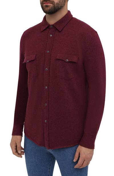 Рубашка из шерсти и кашемира BRUNELLO CUCINELLI, арт. M3600276, фото 3