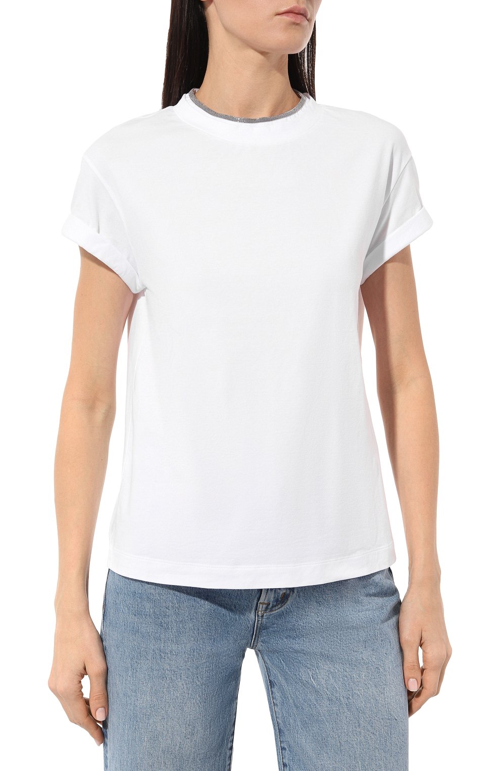 Хлопковая футболка BRUNELLO CUCINELLI, арт. M0T18BD200, фото 3