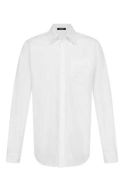 Мужская хлопковая рубашка BALMAIN, арт. FH1HS480/CE48
