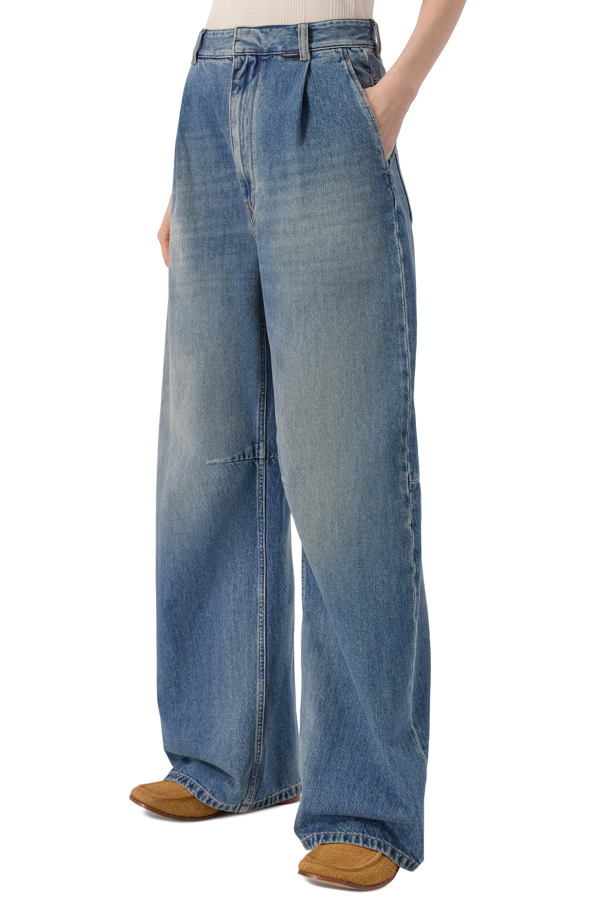 Джинсы MM6 синего цвета по цене 59300 руб., арт. S52LA0269/M30055, фото 3 Джинсы MM6, арт. S52LA0269/M30055, фото 3